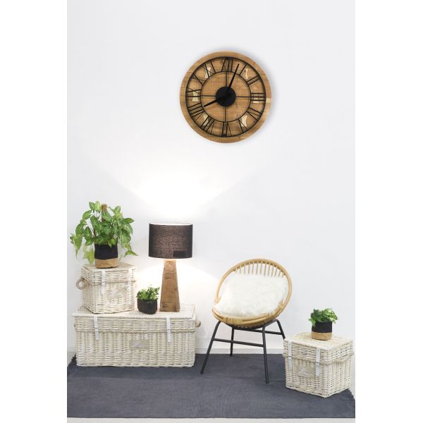 Malles carrées en osier blanchi (Lot de 3) - AUBRY GASPARD