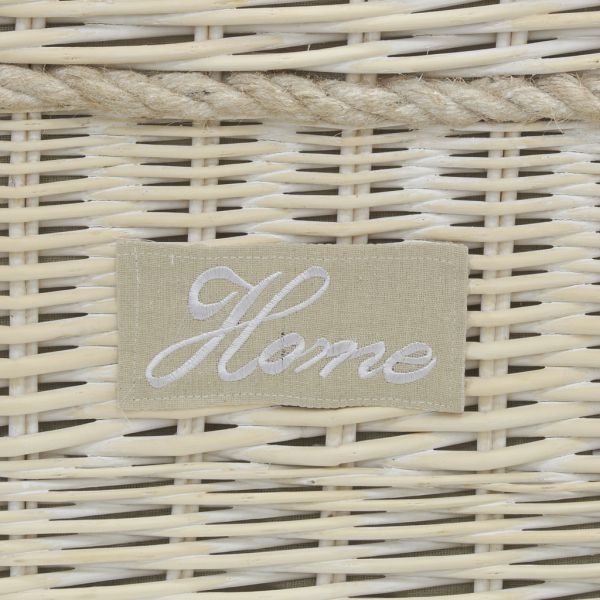 Malles carrées en osier blanchi (Lot de 3) - AUB-4680