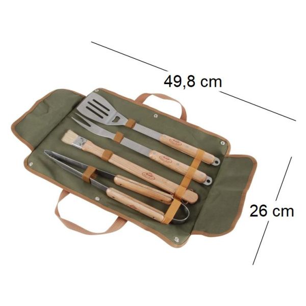Mallette en toile avec ustensiles barbecue - ESS-1072