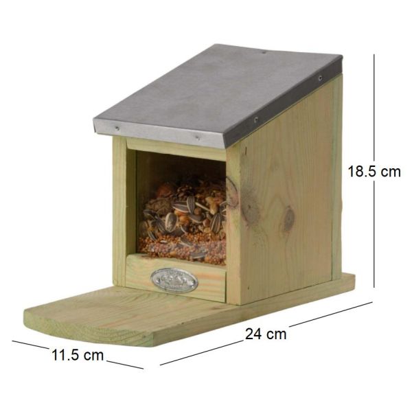 Mangeoire ecureuil en bois et zinc - 9