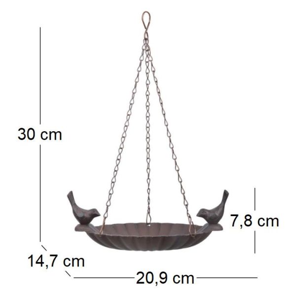 Mangeoire à oiseaux suspendu avec oiseau décoratif - ESS-0674