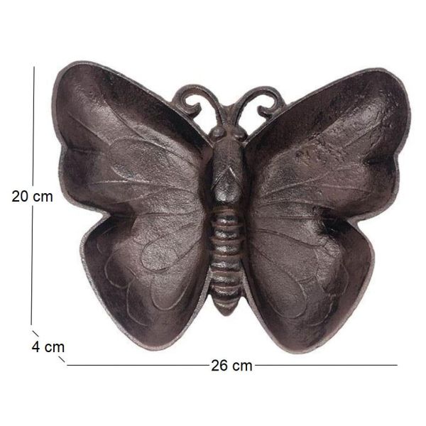 Mangeoire à poser en fonte papillon 26 cm - LA GRANDE PRAIRIE