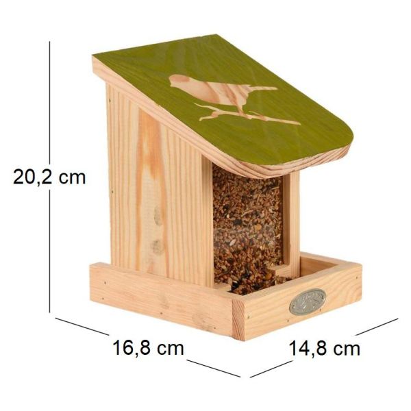 Mangeoire silo en bois Pochoir - ESS-1199