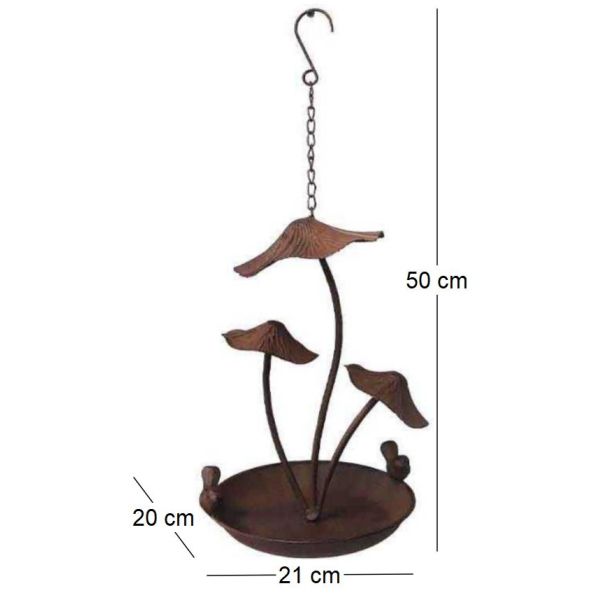Mangeoire à suspendre champignon 21 x 20 x 50 cm - LA GRANDE PRAIRIE