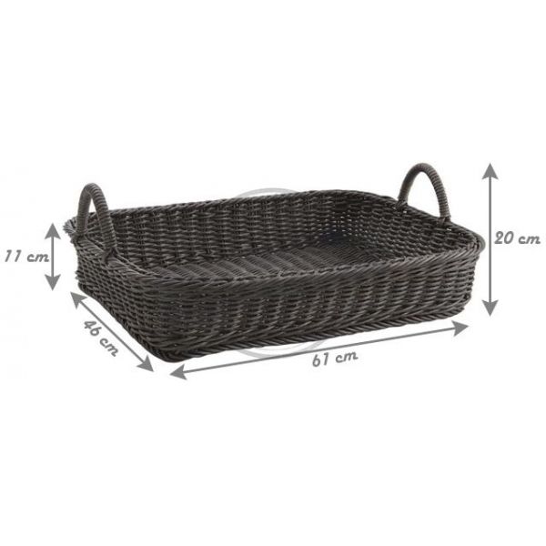 Corbeille avec anses en rotin synthétique - AUBRY GASPARD
