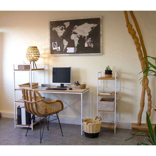 Mappemonde en medium et métal - AUB-3879