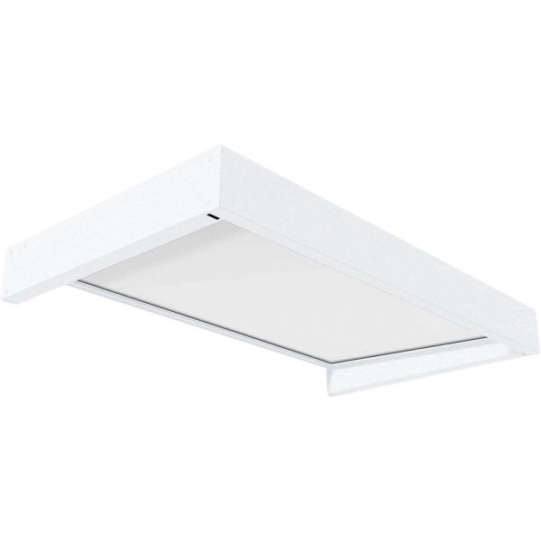 Marquise de porte en aluminium blanc et polycarbonate Sophia