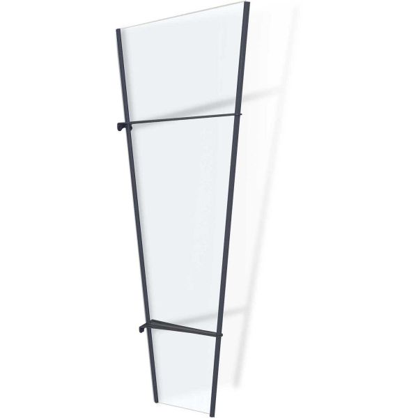 Marquise de porte latérale en aluminium et polycarbonate Pegasus