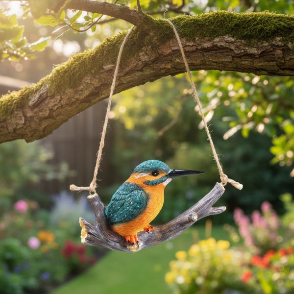 Martin-pecheur sur une branche à suspendre - Farmwood animals