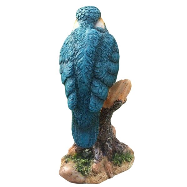 Martin-pêcheur sur souche en résine - 5