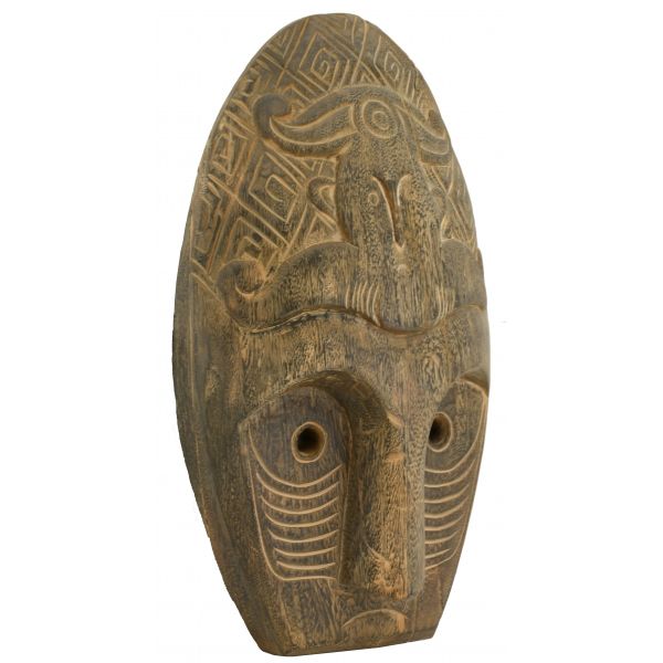 Masque ethnique en bois patiné - AUBRY GASPARD