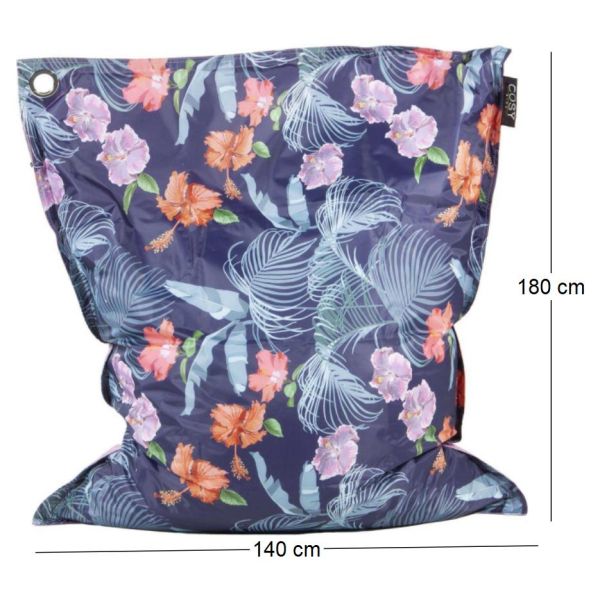 Maxi coussin imprimé intérieur extérieur 140 x 180 cm - 6