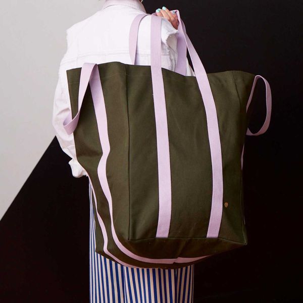 Maxi sac en coton bio Poppins 48 x 33 x 33 cm - VIVARAISE
