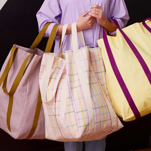 Maxi sac en coton bio Poppins 48 x 33 x 33 cm - VIVARAISE
