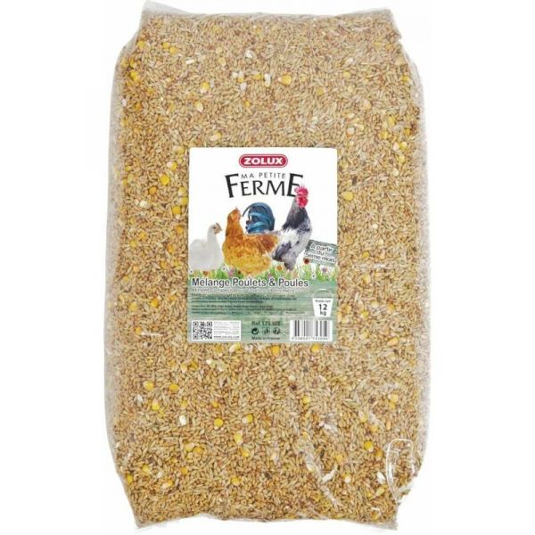 Mélange de graines pour poulets et poules