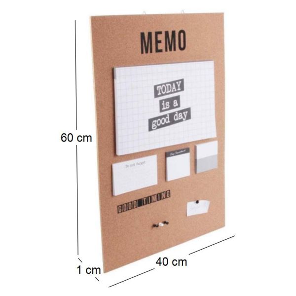 Mémo en liège calendrier perpetuel Happy working - 6