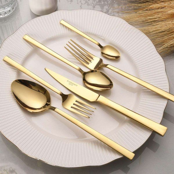 Ménagère en métal doré 36 pièces Gold - ASI-0264