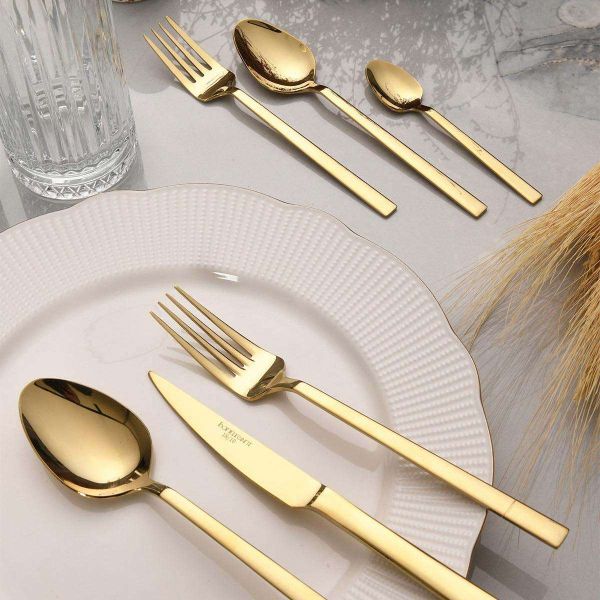 Ménagère en métal doré 36 pièces Gold - 118,99