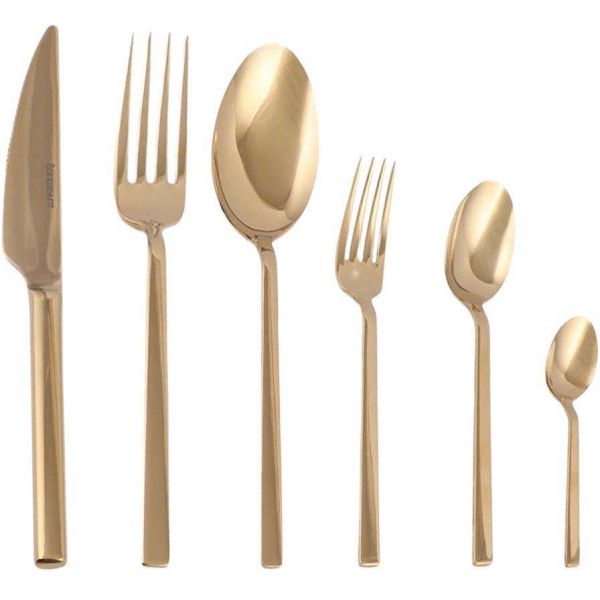 Ménagère en métal doré 36 pièces Gold