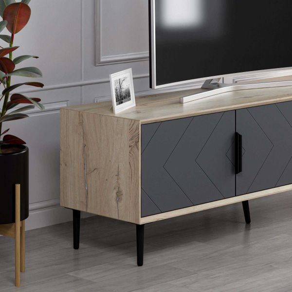 Meuble TV en agglomeré Berry - HANAH HOME