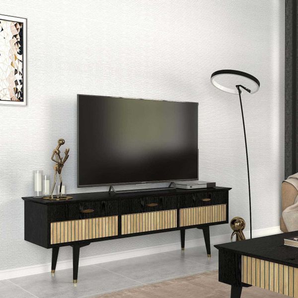 Meuble TV en aggloméré 150 x 35 x 49,7 cm Bolea - HANAH HOME