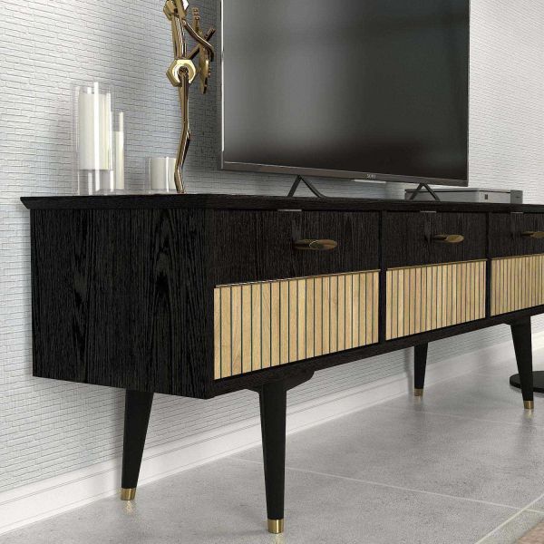 Meuble TV en aggloméré 150 x 35 x 49,7 cm Bolea - 6