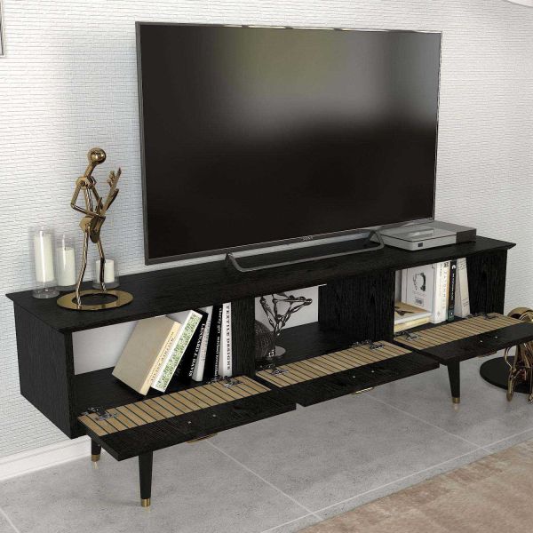 Meuble TV en aggloméré 150 x 35 x 49,7 cm Bolea - 7
