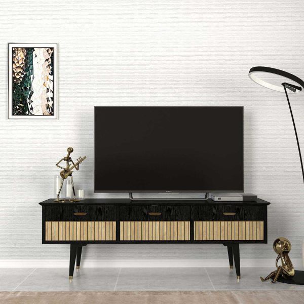 Meuble TV en aggloméré 150 x 35 x 49,7 cm Bolea - 8