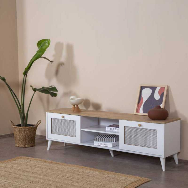 Meuble TV en aggloméré Calvin - HANAH HOME