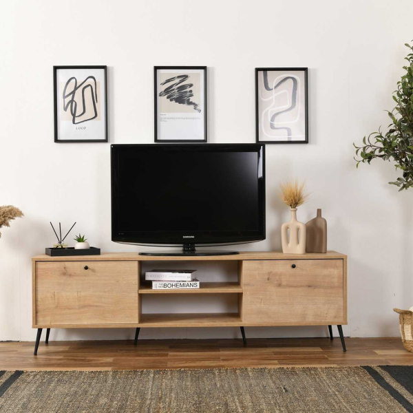 Meuble TV en aggloméré Calvin - HANAH HOME