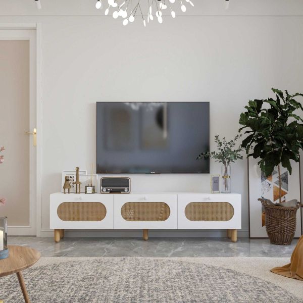 Meuble TV en aggloméré Elena - HANAH HOME