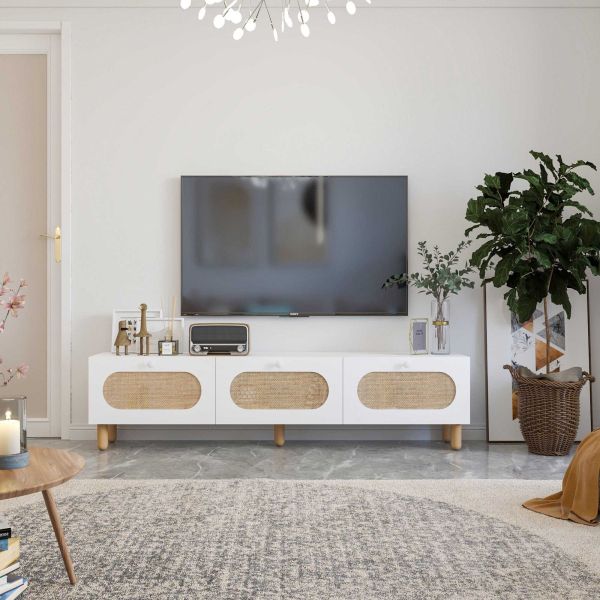 Meuble TV en aggloméré Elena - HANAH HOME