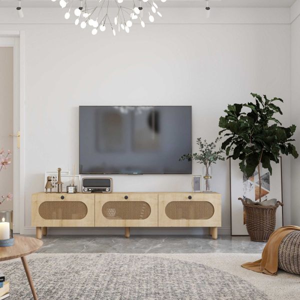 Meuble TV en aggloméré Elena - HANAH HOME