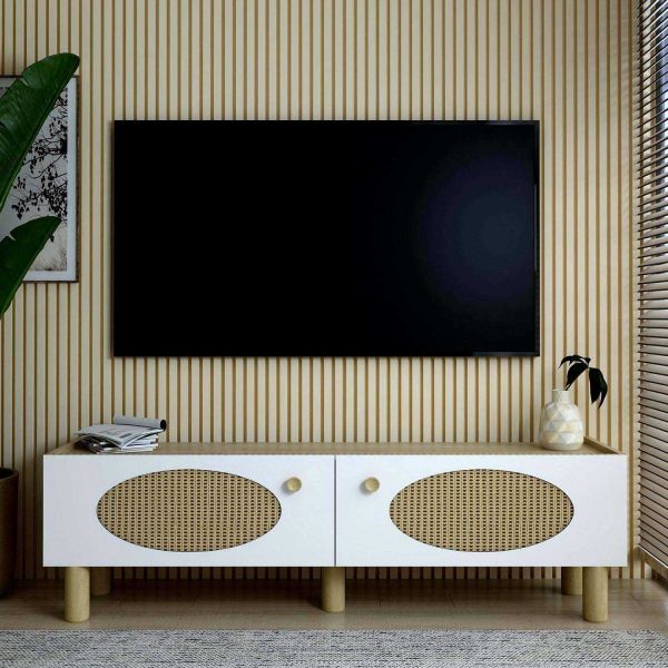Meuble TV en aggloméré Elisa - HANAH HOME
