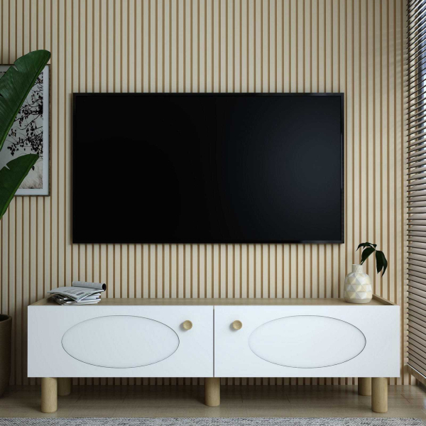 Meuble TV en aggloméré Elisa - HANAH HOME