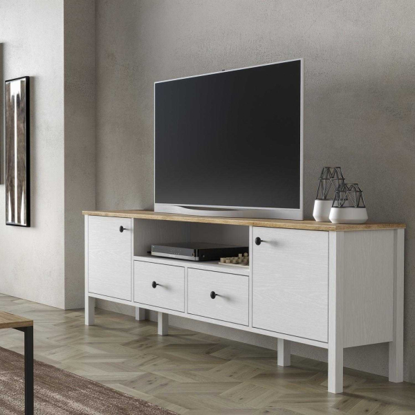 Meuble TV en aggloméré Frannie - HANAH HOME