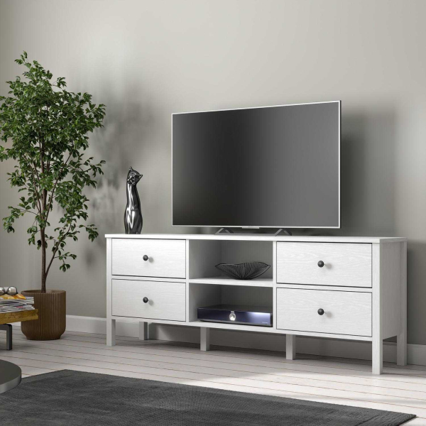Meuble TV en aggloméré Frannie - HANAH HOME
