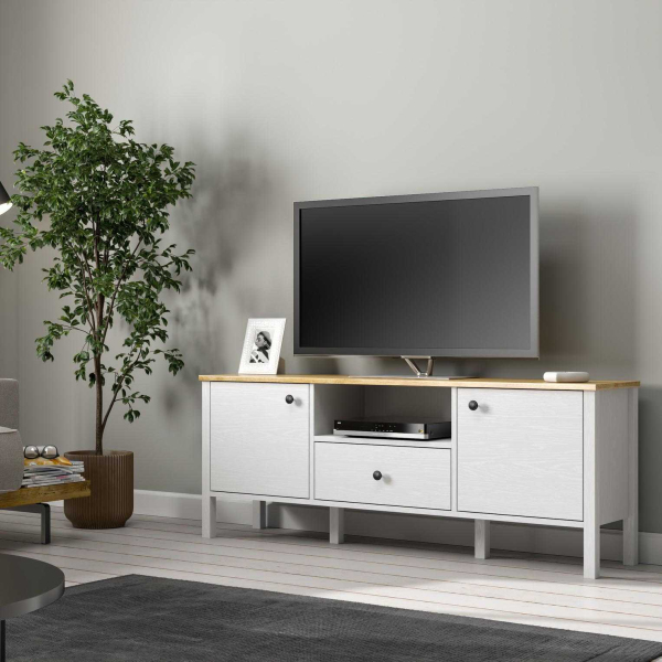 Meuble TV en aggloméré Frannie - HANAH HOME