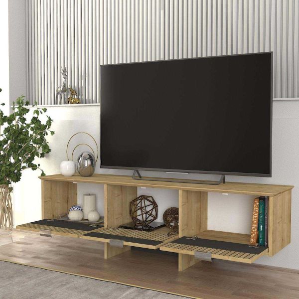 Meuble TV en aggloméré 150x35x 45,3 cm Poleth - 6