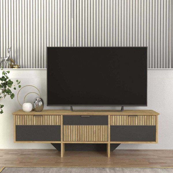 Meuble TV en aggloméré 150x35x 45,3 cm Poleth - 7