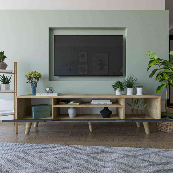 Meuble TV en aggloméré 180 x 29.8 x 48 cm Roma - 5