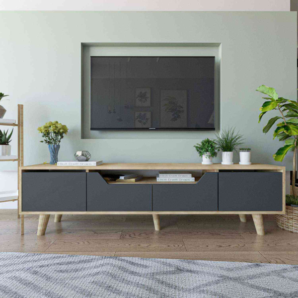 Meuble TV en aggloméré 180 x 29.8 x 48 cm Roma - 6