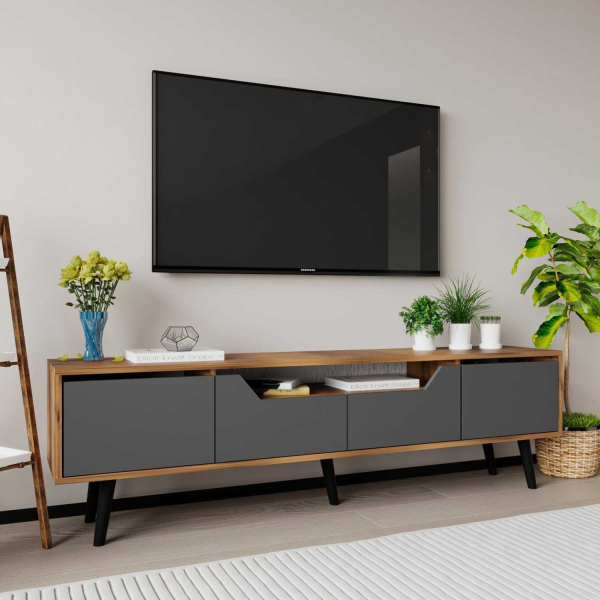 Meuble TV en aggloméré 180 x 29.8 x 48 cm Roma - HANAH HOME