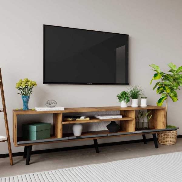 Meuble TV en aggloméré 180 x 29.8 x 48 cm Roma - 5