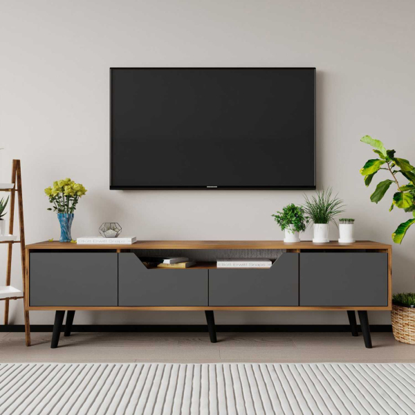 Meuble TV en aggloméré 180 x 29.8 x 48 cm Roma - 6