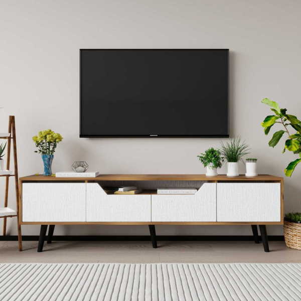 Meuble TV en aggloméré 180 x 29.8 x 48 cm Roma - HANAH HOME