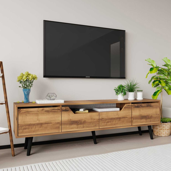 Meuble TV en aggloméré 180 x 29.8 x 48 cm Roma - HANAH HOME