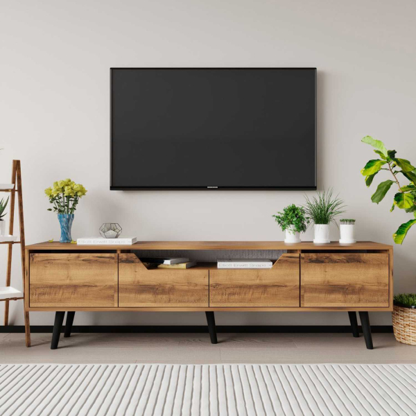 Meuble TV en aggloméré 180 x 29.8 x 48 cm Roma - 5
