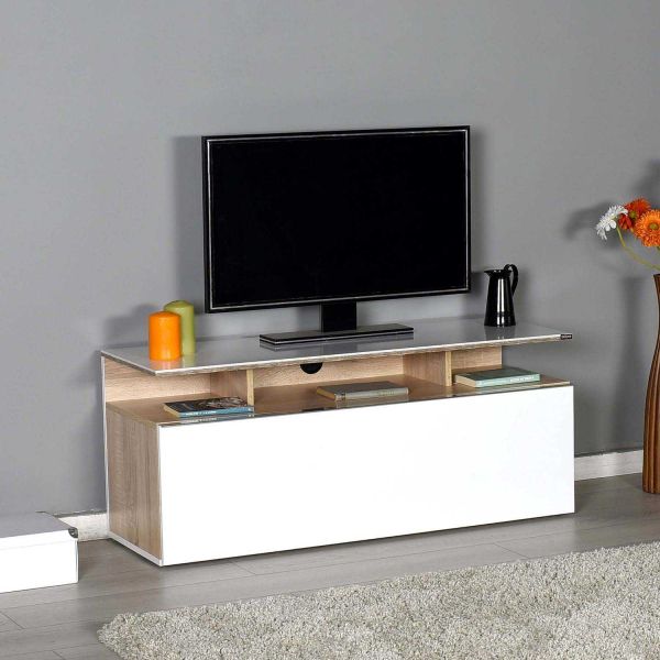 Meuble TV en aggloméré Titan - HANAH HOME