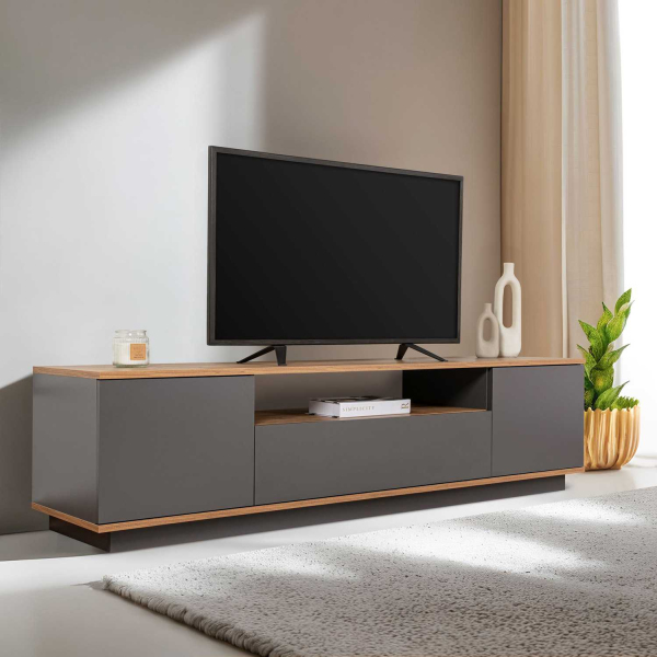 Meuble TV en aggloméré Veramont - HANAH HOME